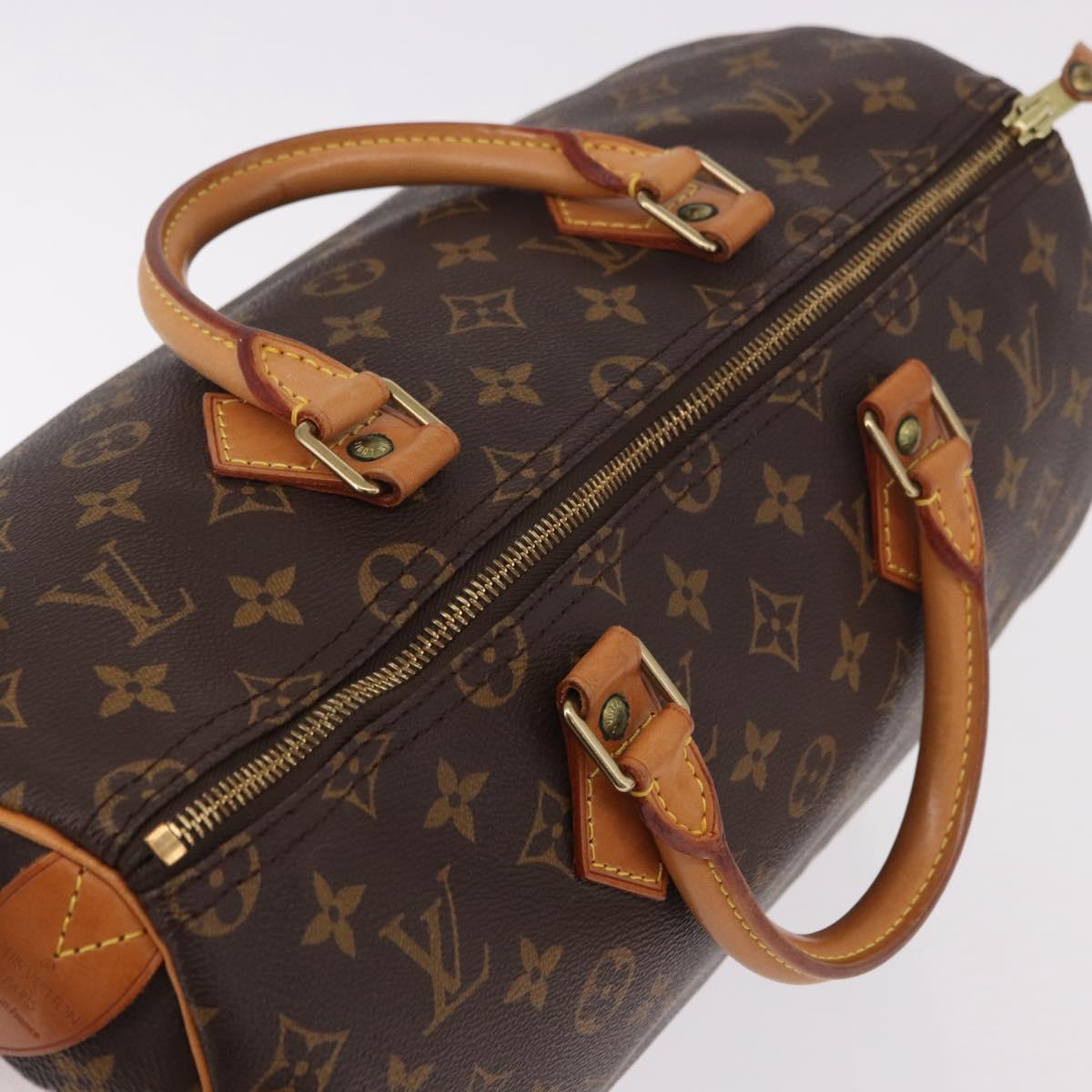 LOUIS VUITTON Monogram Speedy 35 Hand Bag M41524 LV Auth 187938V
