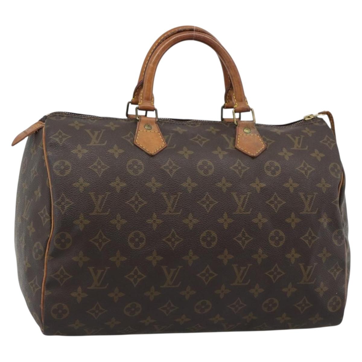 LOUIS VUITTON Monogram Speedy 35 Hand Bag M41524 LV Auth 187939A