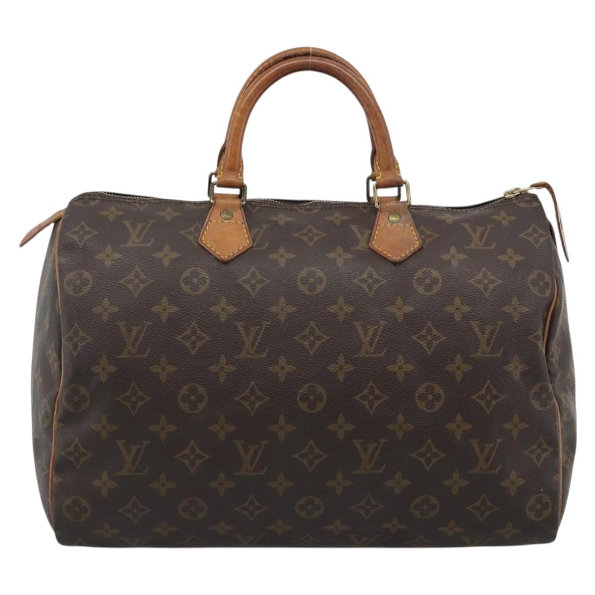 LOUIS VUITTON Monogram Speedy 35 Hand Bag M41524 LV Auth 187939A