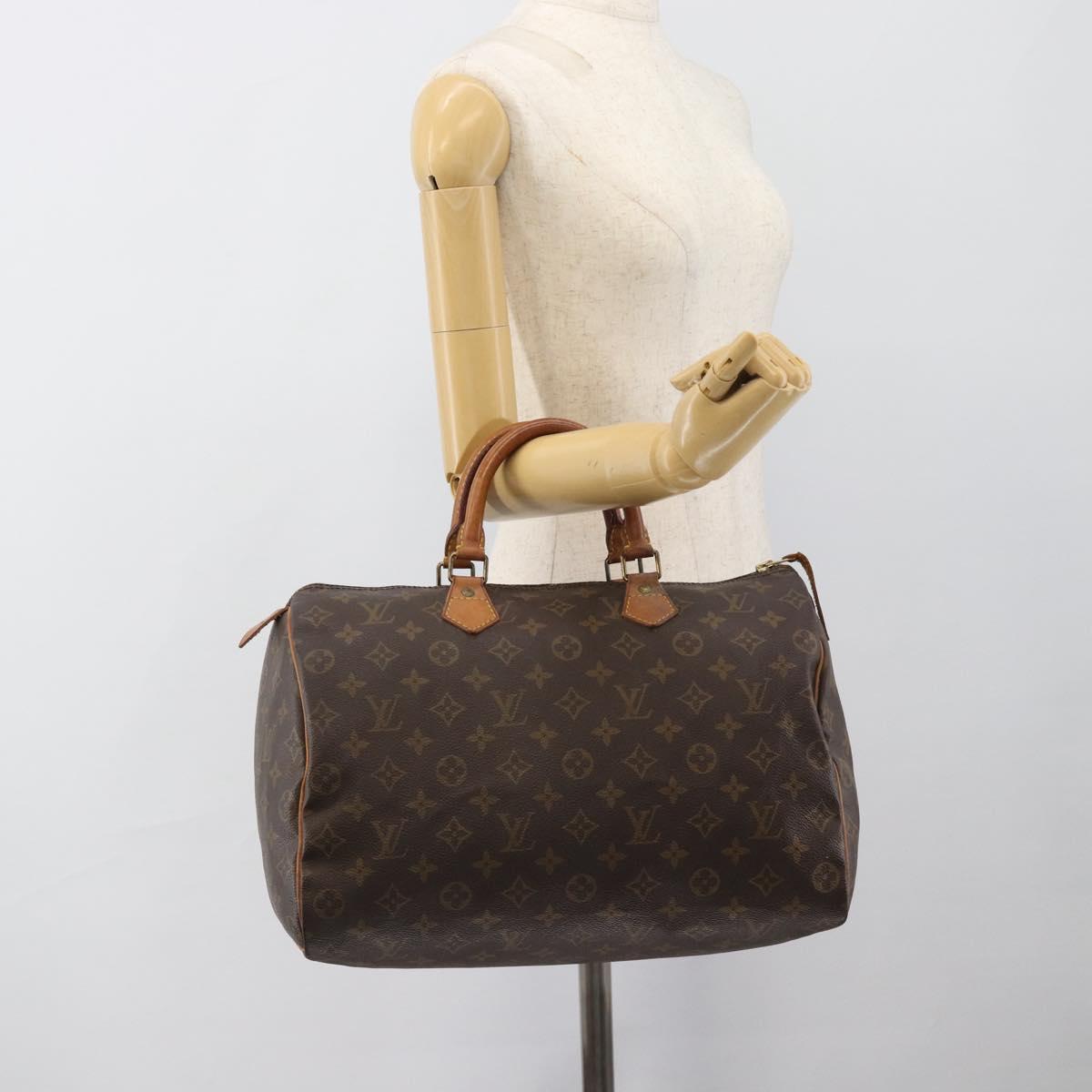 LOUIS VUITTON Monogram Speedy 35 Hand Bag M41524 LV Auth 187939A