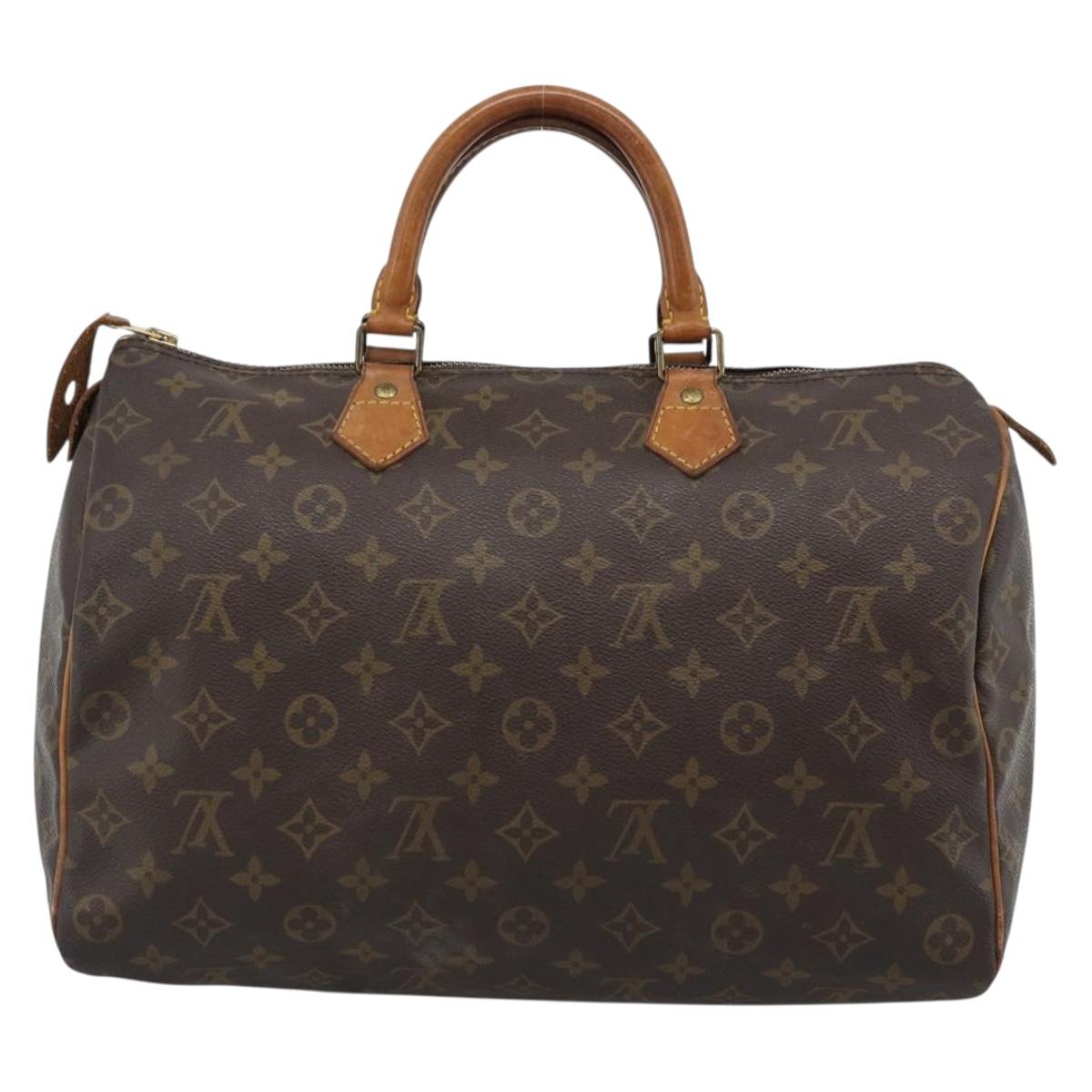 LOUIS VUITTON Monogram Speedy 35 Hand Bag M41524 LV Auth 187939A