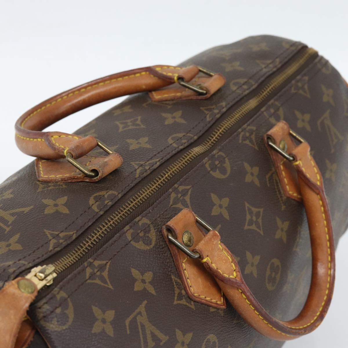 LOUIS VUITTON Monogram Speedy 35 Hand Bag M41524 LV Auth 187939A