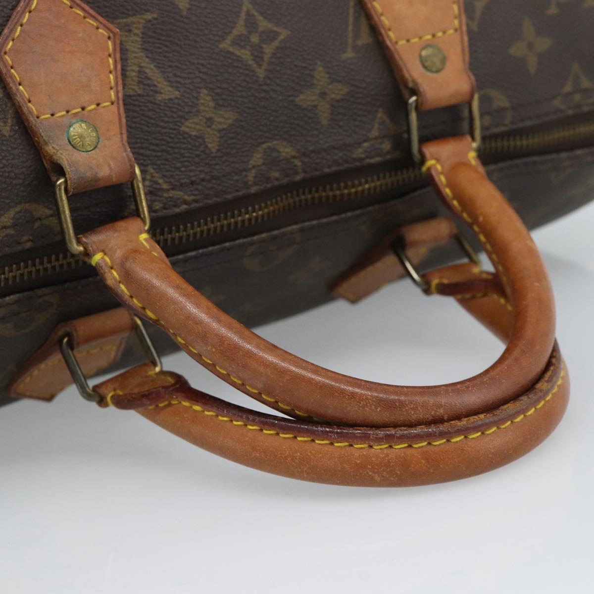 LOUIS VUITTON Monogram Speedy 35 Hand Bag M41524 LV Auth 187939A