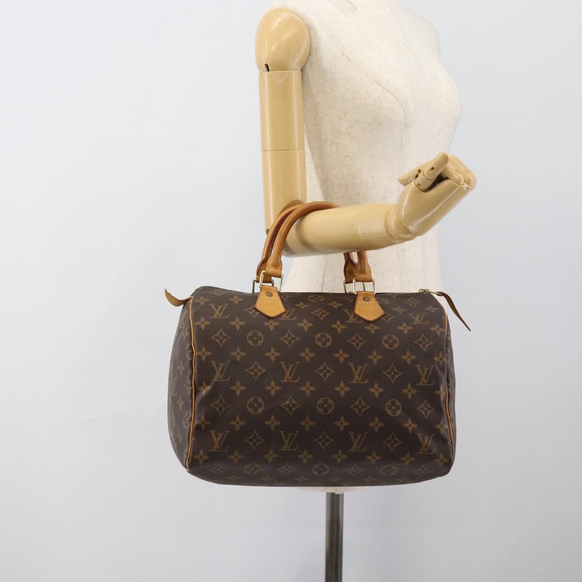 LOUIS VUITTON Monogram Speedy 30 Hand Bag M41526 LV Auth 187947A