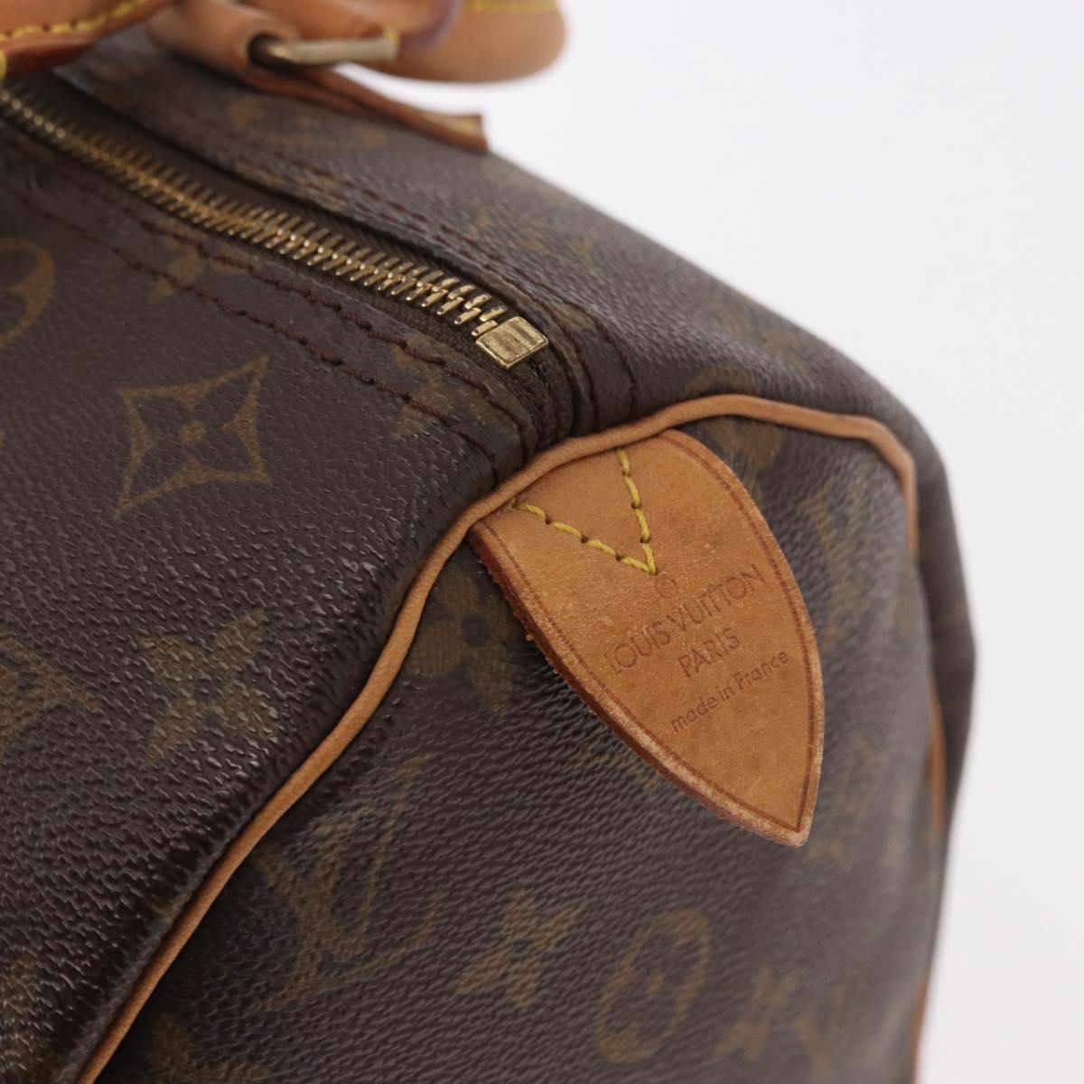 LOUIS VUITTON Monogram Speedy 30 Hand Bag M41526 LV Auth 187948V