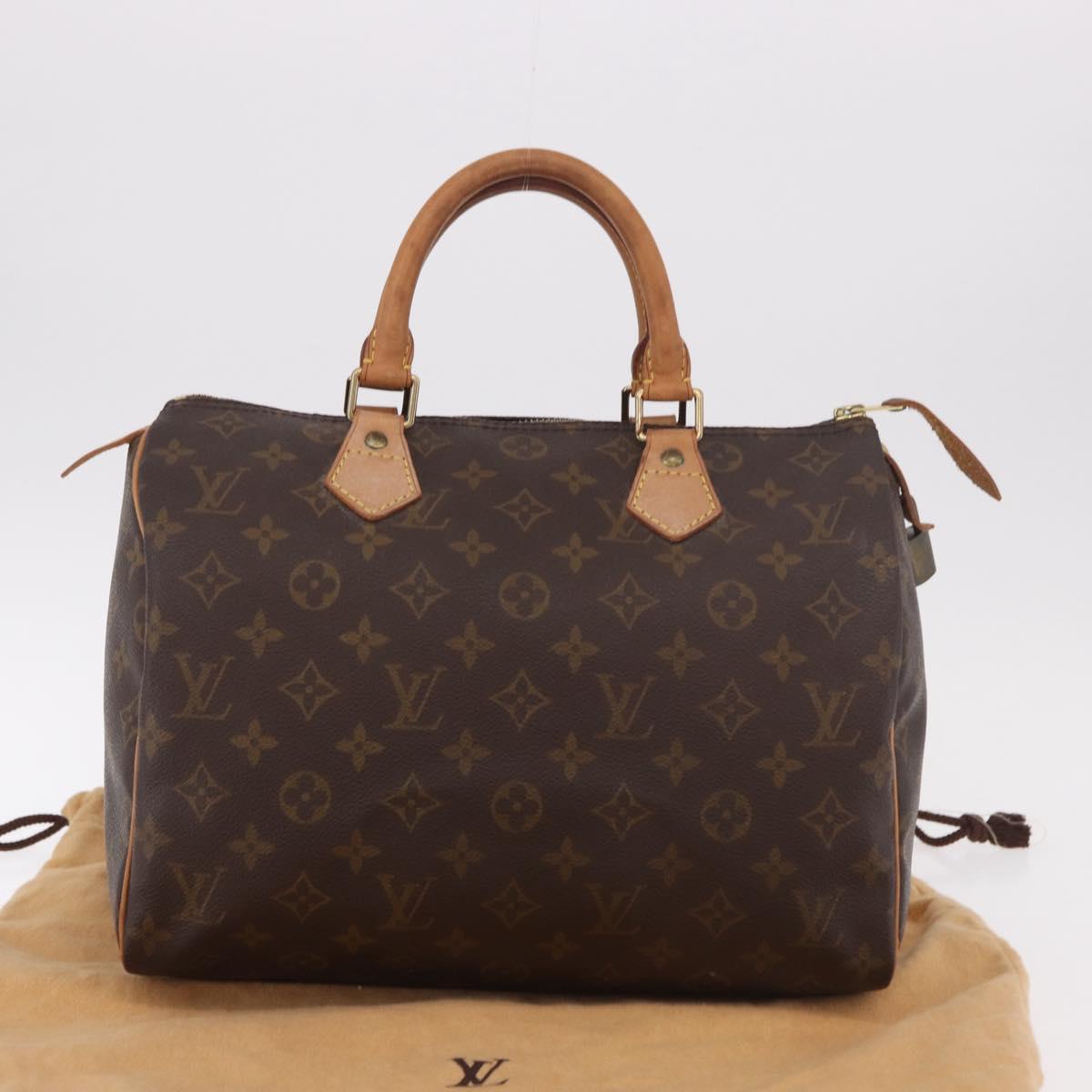 LOUIS VUITTON Monogram Speedy 30 Hand Bag M41526 LV Auth 187948V