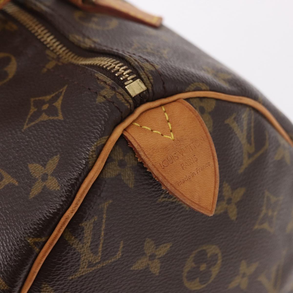 LOUIS VUITTON Monogram Speedy 30 Hand Bag M41526 LV Auth 187949A