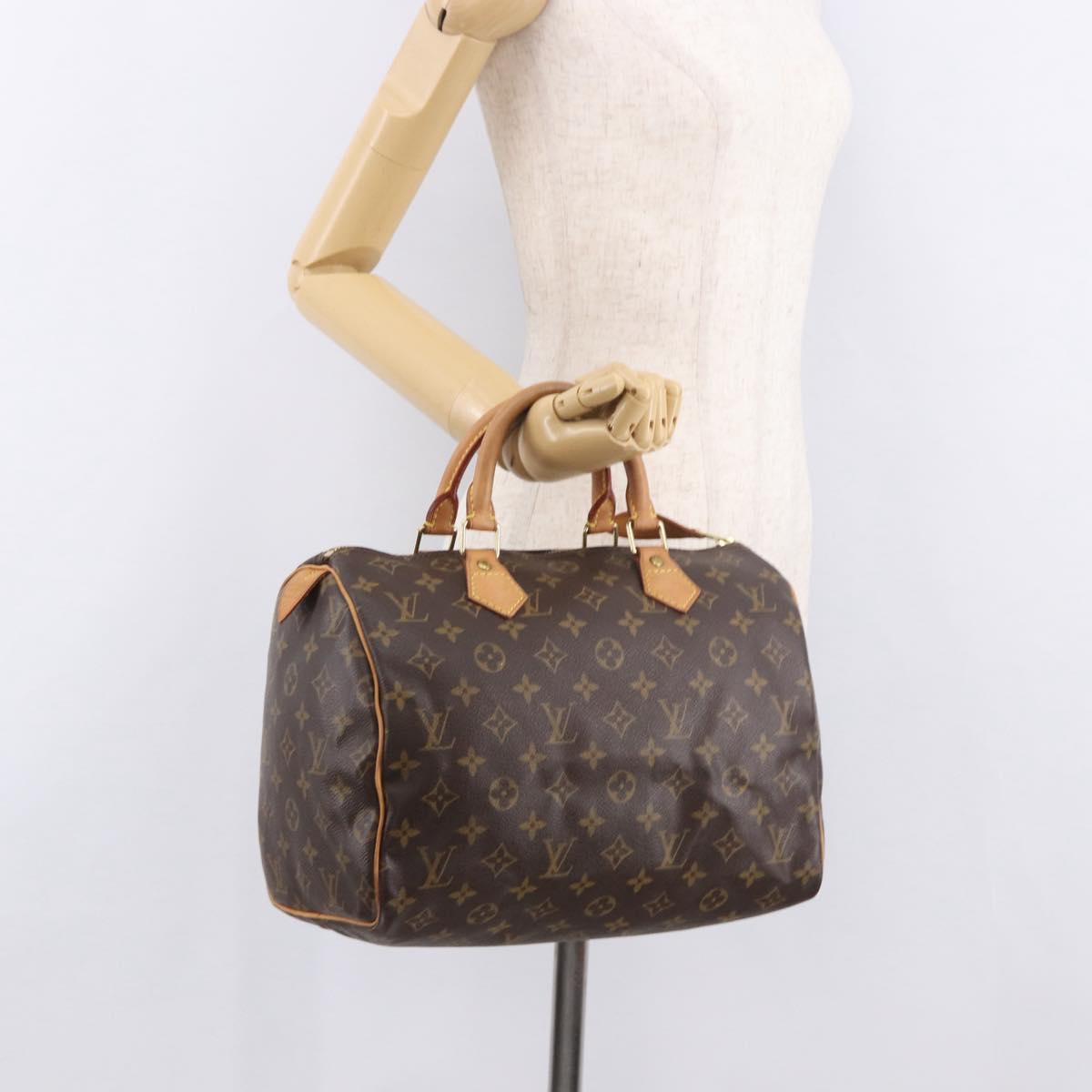 LOUIS VUITTON Monogram Speedy 30 Hand Bag M41526 LV Auth 187949A