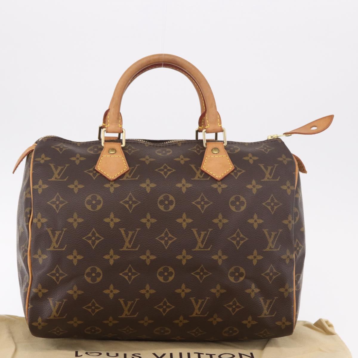 LOUIS VUITTON Monogram Speedy 30 Hand Bag M41526 LV Auth 187949A