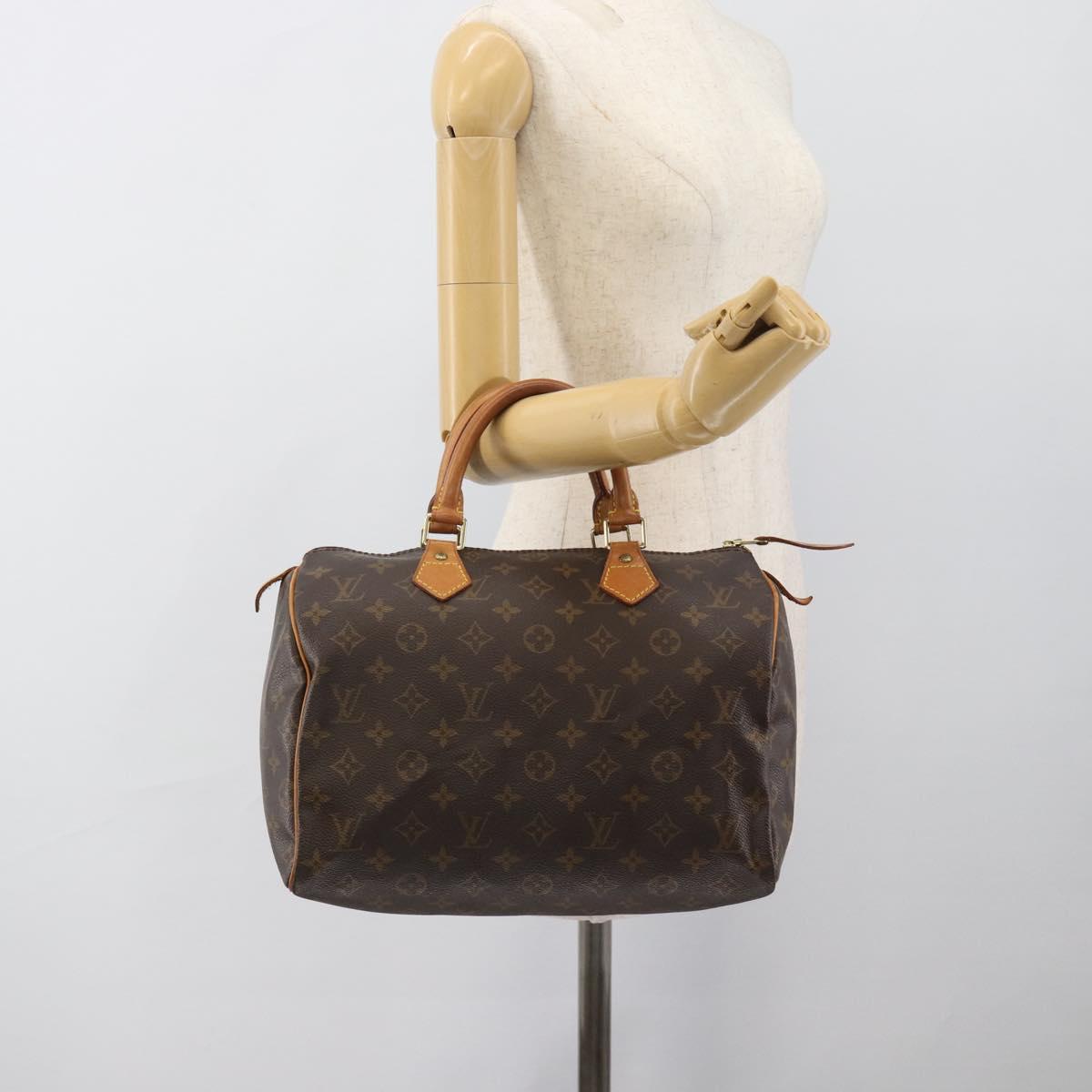 LOUIS VUITTON Monogram Speedy 30 Hand Bag L002 LV Auth 187950A