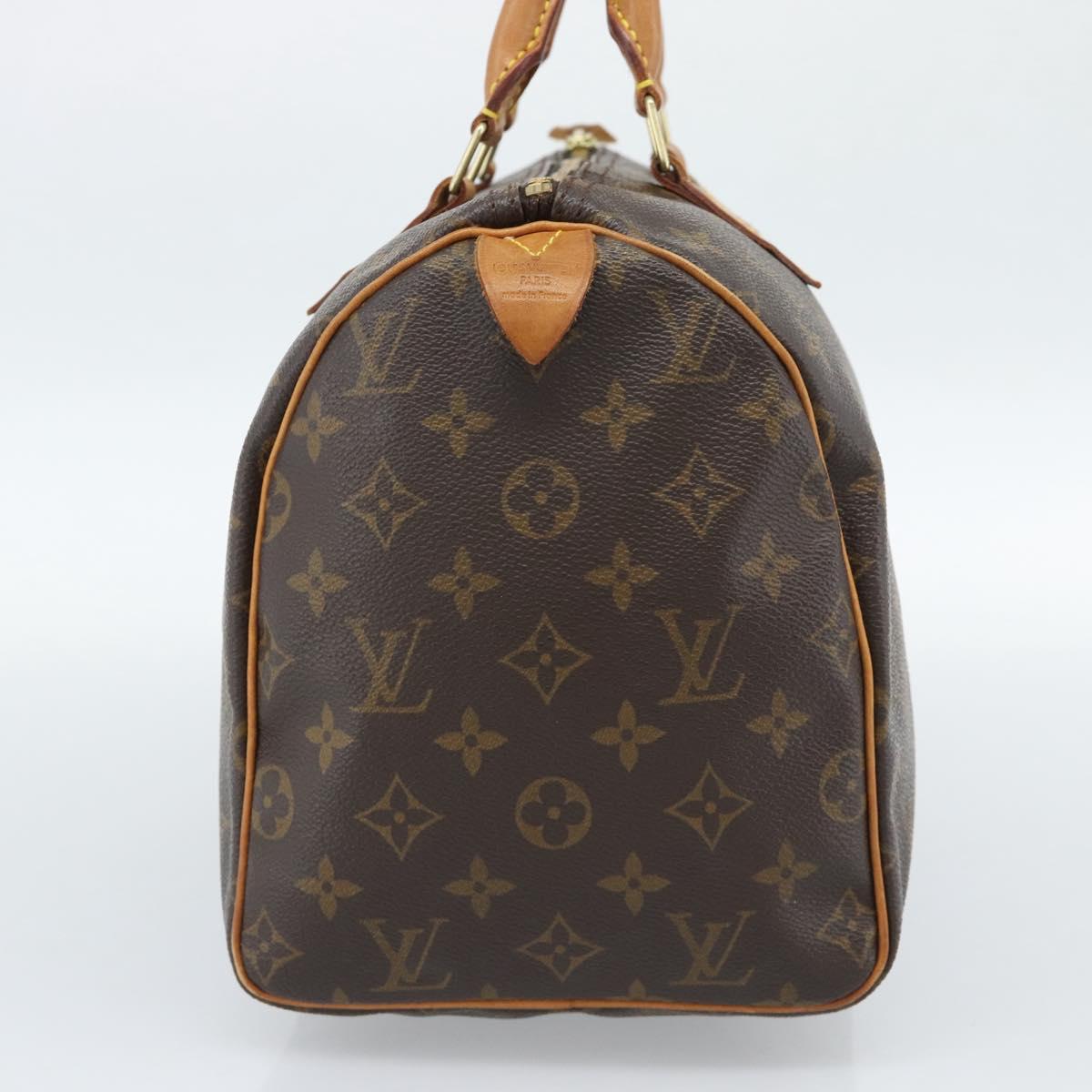 LOUIS VUITTON Monogram Speedy 30 Hand Bag L002 LV Auth 187950A