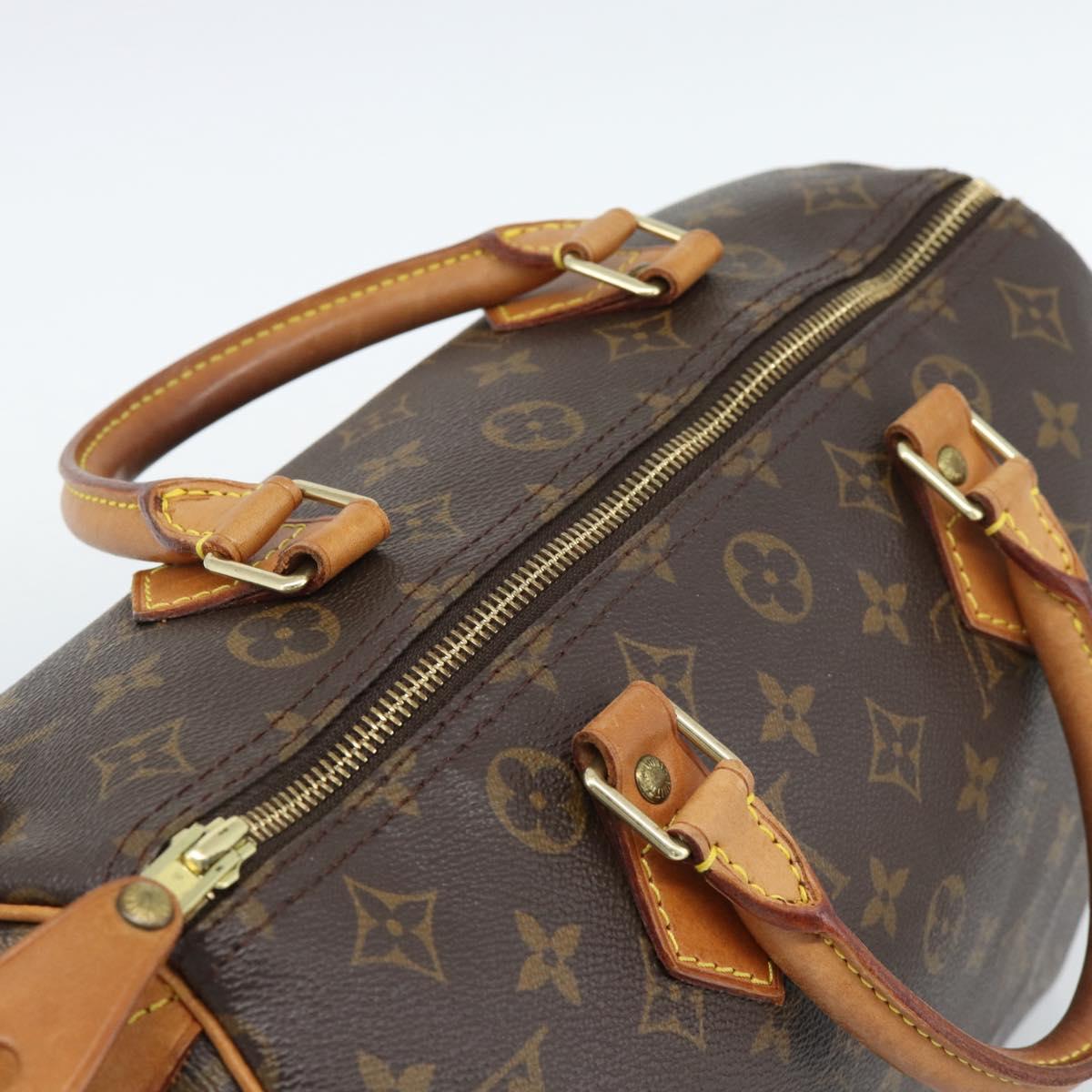 LOUIS VUITTON Monogram Speedy 30 Hand Bag L002 LV Auth 187950A