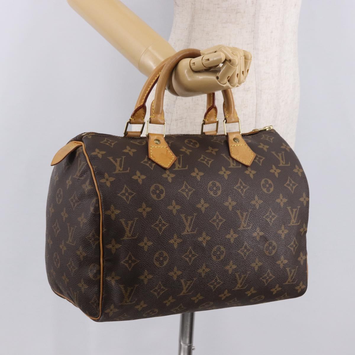 LOUIS VUITTON Monogram Speedy 30 Hand Bag M41526 LV Auth 187952A