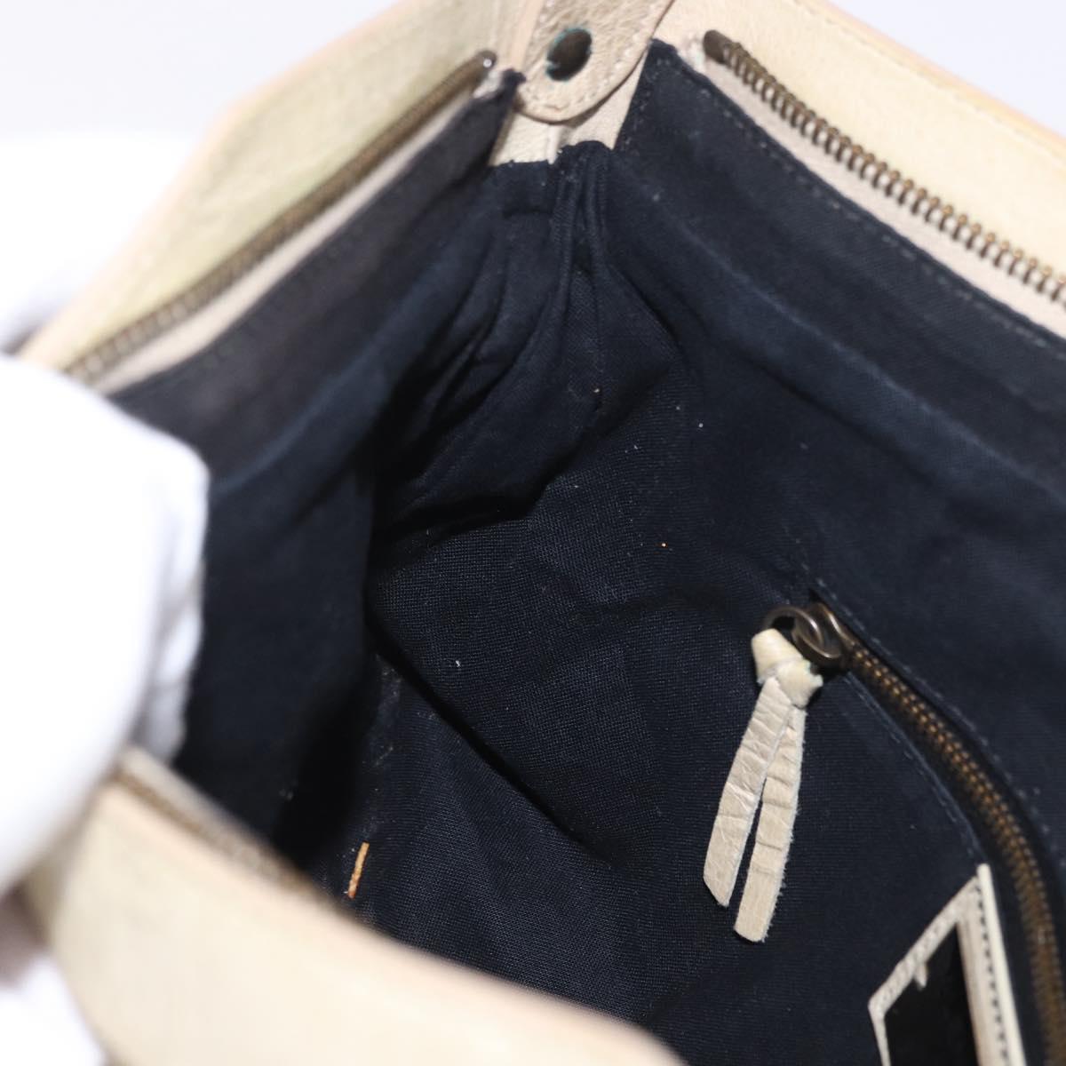 BALENCIAGA The First Hand Bag Leather 2way Ivory 103208 Auth 187956V