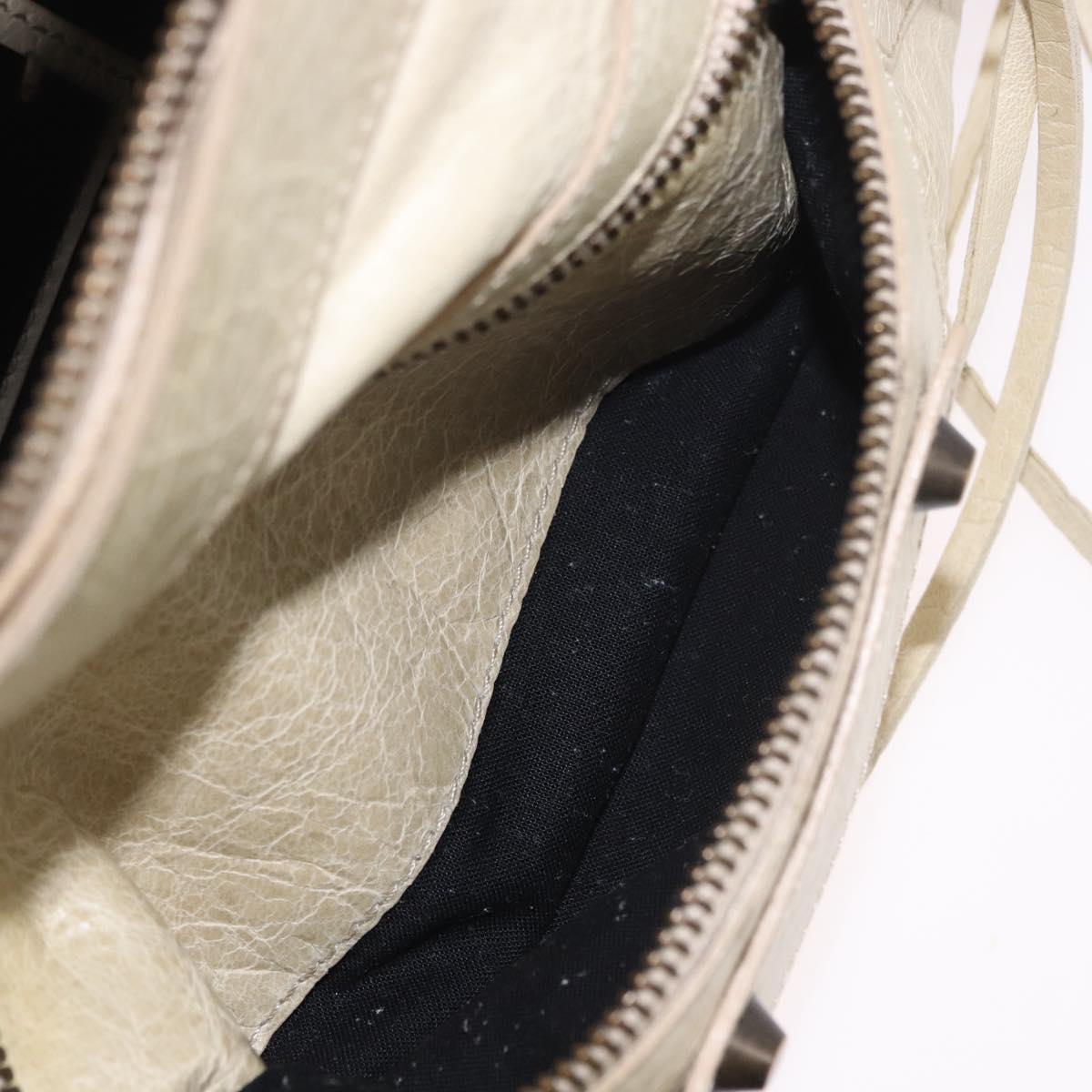 BALENCIAGA The First Hand Bag Leather 2way Ivory 103208 Auth 187956V