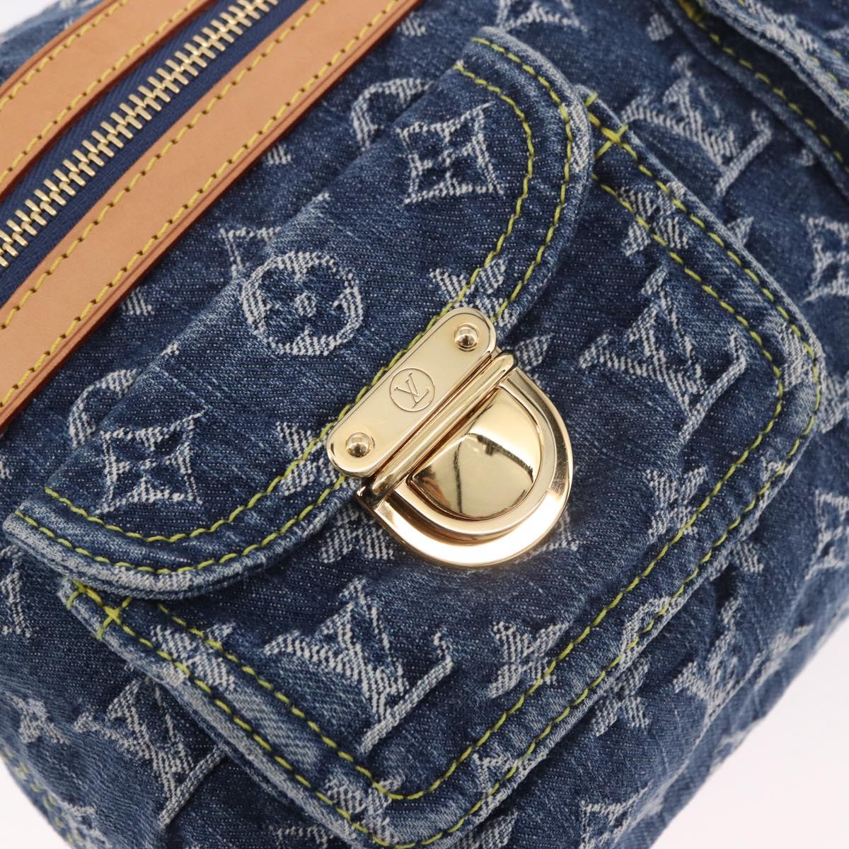LOUIS VUITTON Monogram denim Buggy PM Shoulder Bag Blue M95049 LV Auth 187959SAM