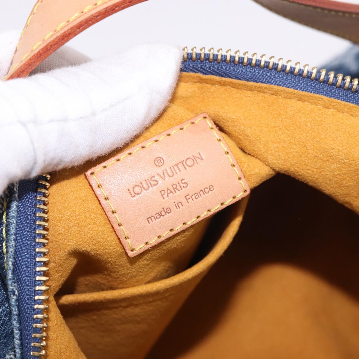 LOUIS VUITTON Monogram denim Buggy PM Shoulder Bag Blue M95049 LV Auth 187959SAM