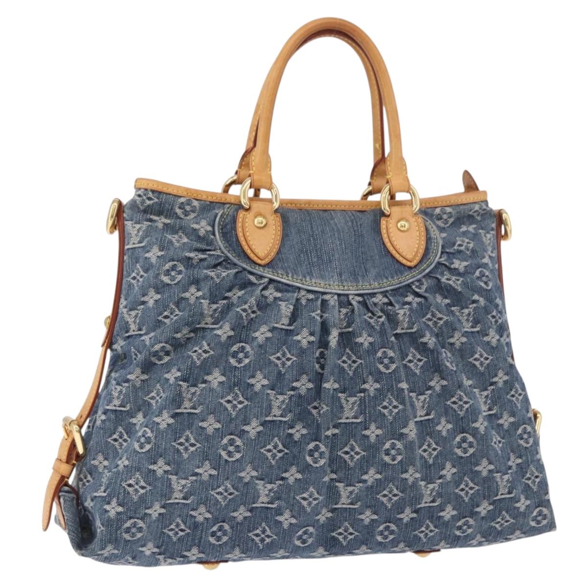 LOUIS VUITTON Monogram Denim Neo Cabby GM Shoulder Bag Blue M95350 Auth 187960V