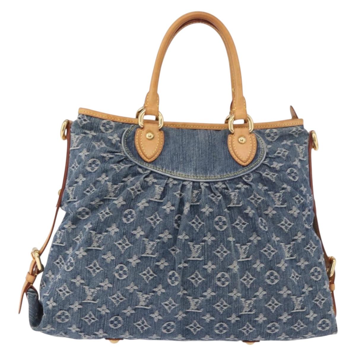 LOUIS VUITTON Monogram Denim Neo Cabby GM Shoulder Bag Blue M95350 Auth 187960V