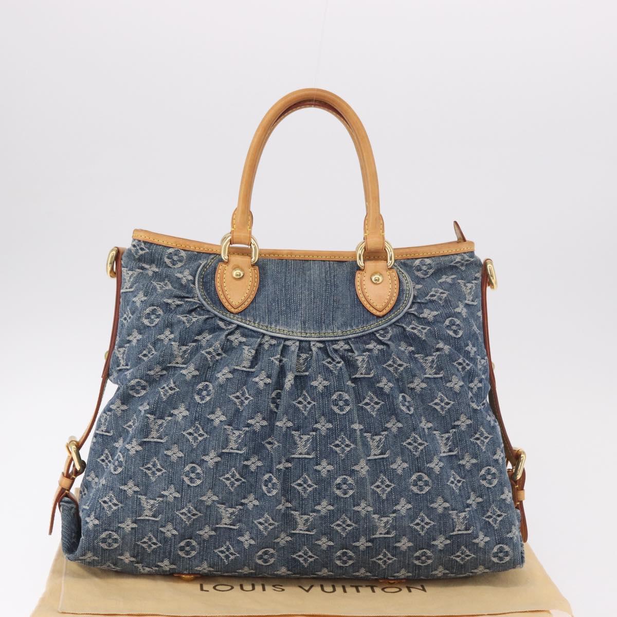 LOUIS VUITTON Monogram Denim Neo Cabby GM Shoulder Bag Blue M95350 Auth 187960V
