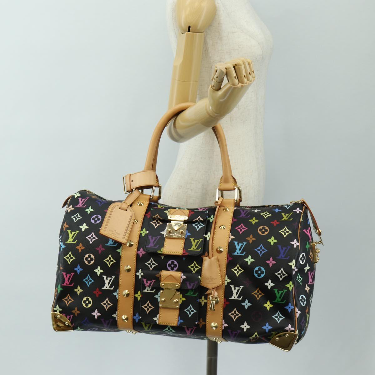 LOUIS VUITTON Multicolor Keepall 45 Boston Bag M92640 LV Auth 187965SAM