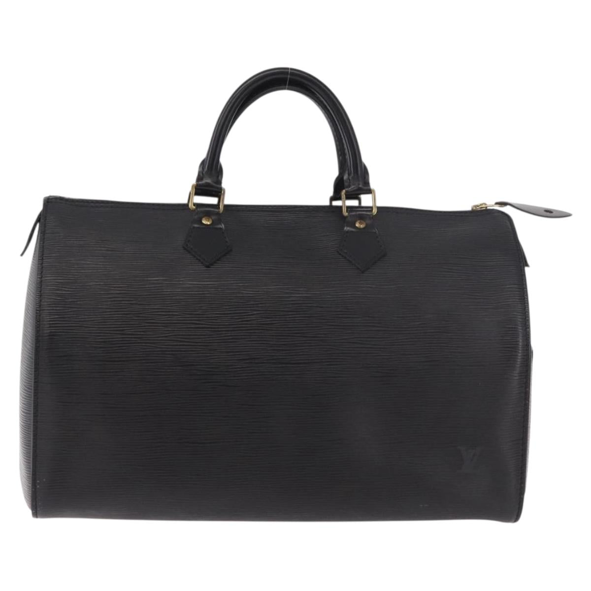 LOUIS VUITTON Epi Speedy 35 Hand Bag Noir Black M42992 LV Auth 187972V