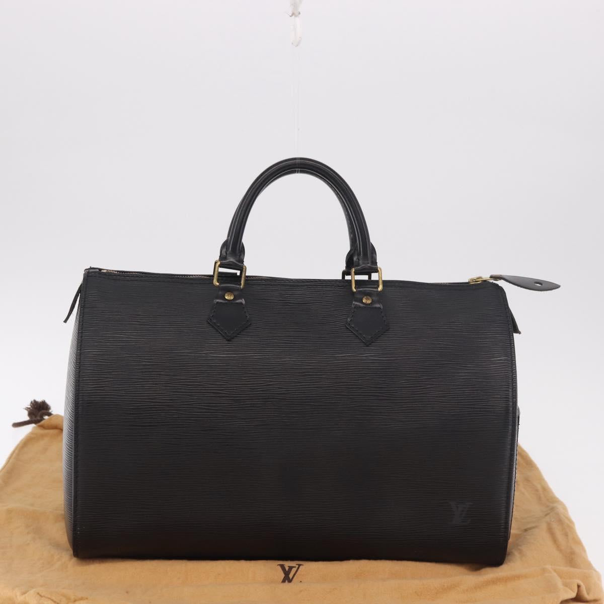 LOUIS VUITTON Epi Speedy 35 Hand Bag Noir Black M42992 LV Auth 187972V