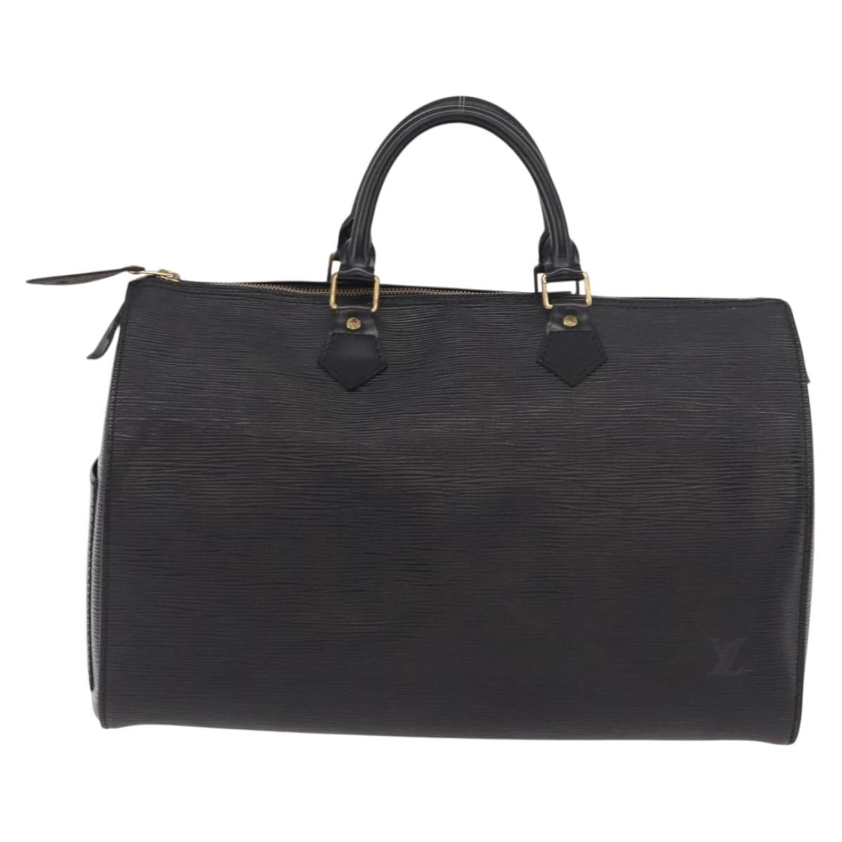 LOUIS VUITTON Epi Speedy 35 Hand Bag Noir Black M42992 LV Auth 187972V