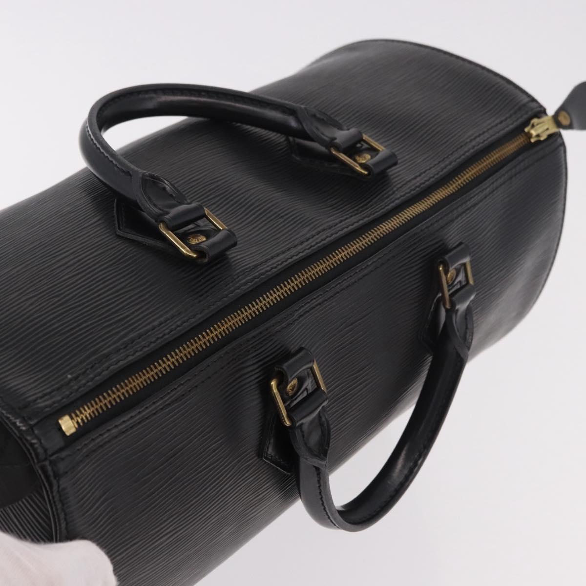LOUIS VUITTON Epi Speedy 35 Hand Bag Noir Black M42992 LV Auth 187972V