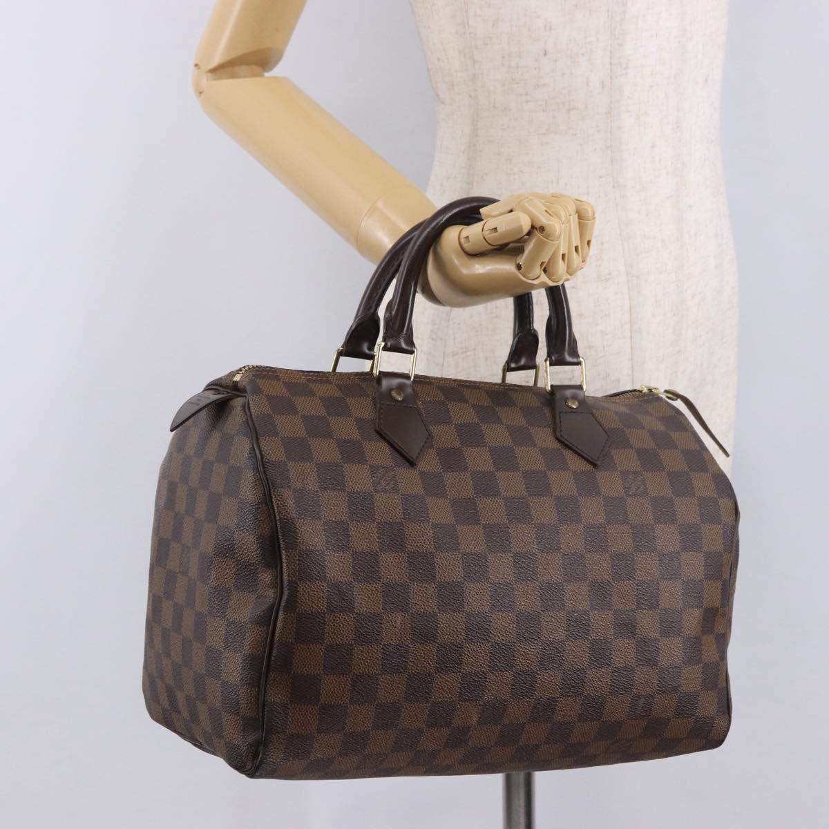 LOUIS VUITTON Damier Azur Speedy 30 Hand Bag N41533 LV Auth 187976V
