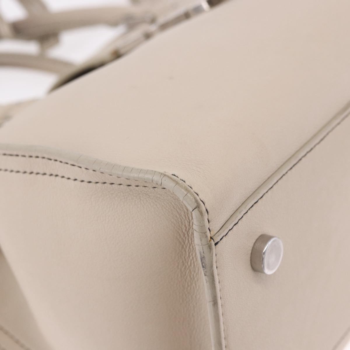 SAINT LAURENT Leather Baby Cabas Hand Bag 2way Auth 187980A