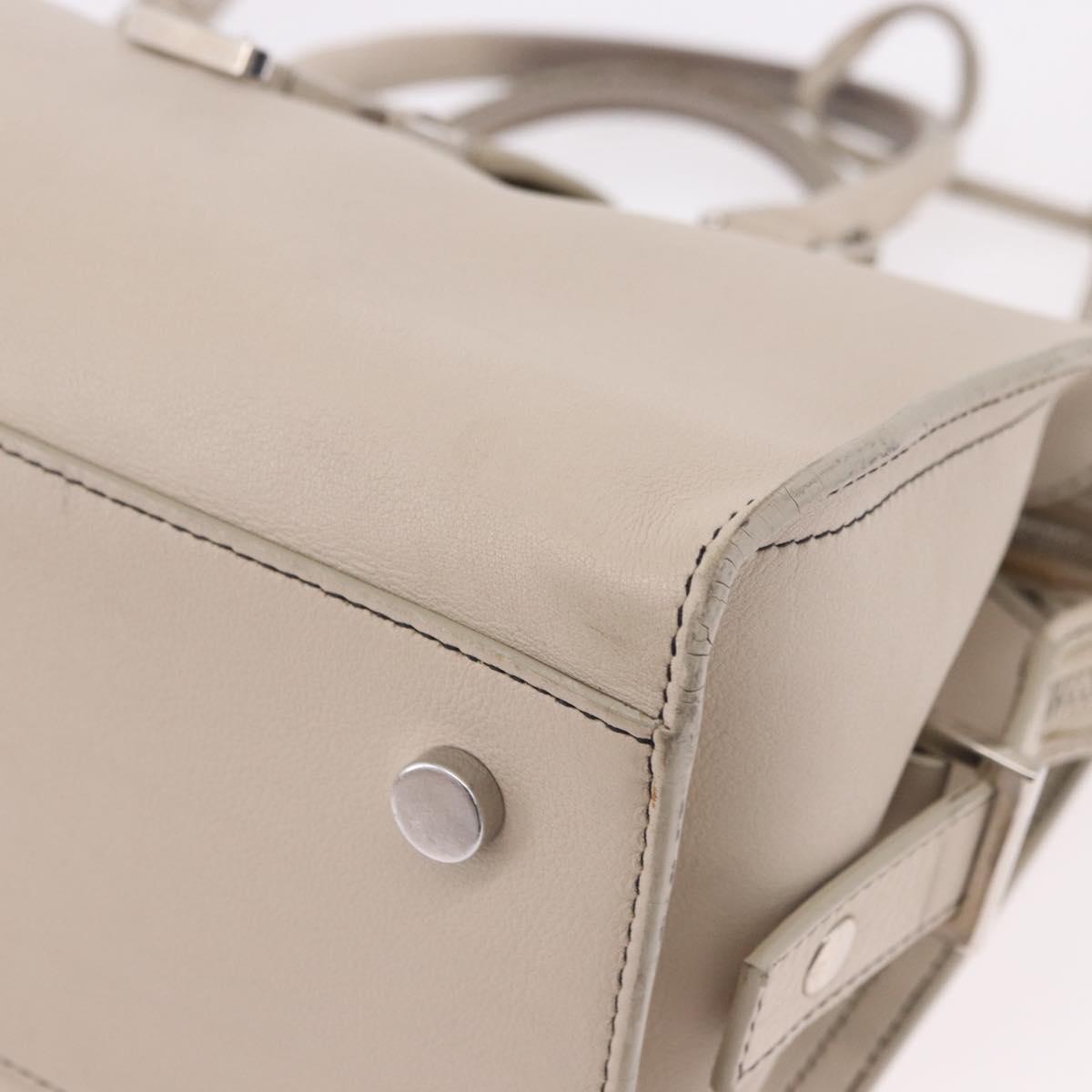 SAINT LAURENT Leather Baby Cabas Hand Bag 2way Auth 187980A
