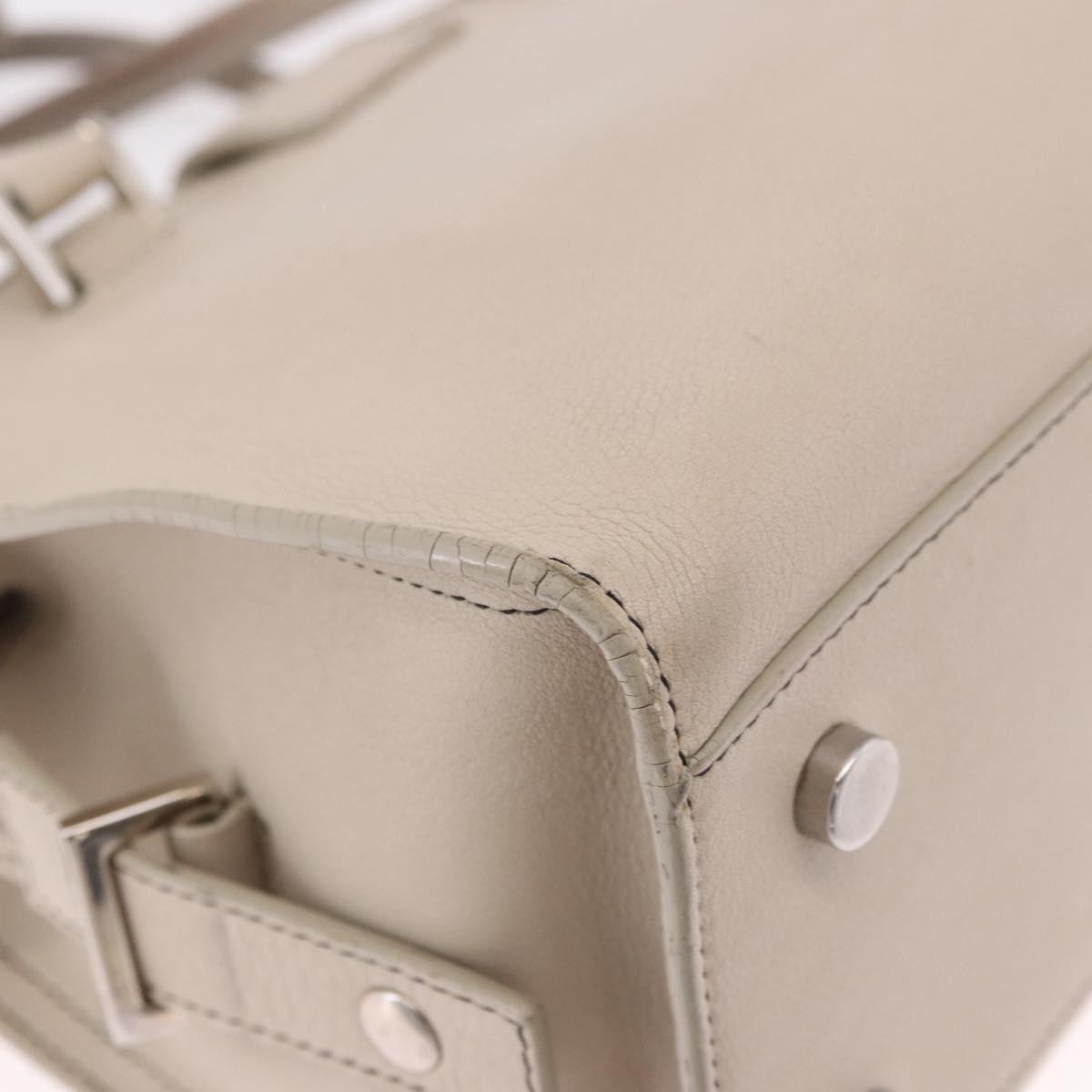 SAINT LAURENT Leather Baby Cabas Hand Bag 2way Auth 187980A