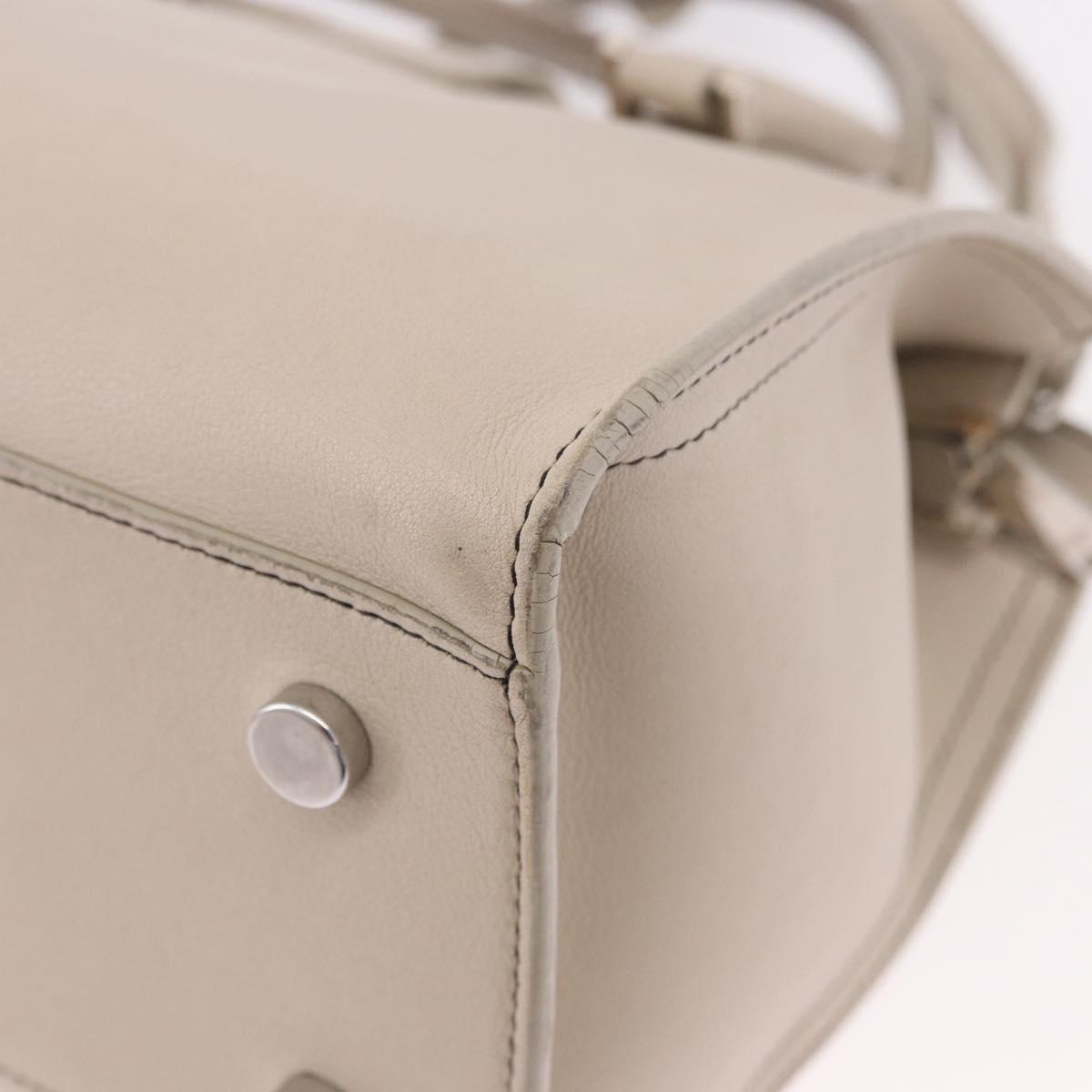 SAINT LAURENT Leather Baby Cabas Hand Bag 2way Auth 187980A
