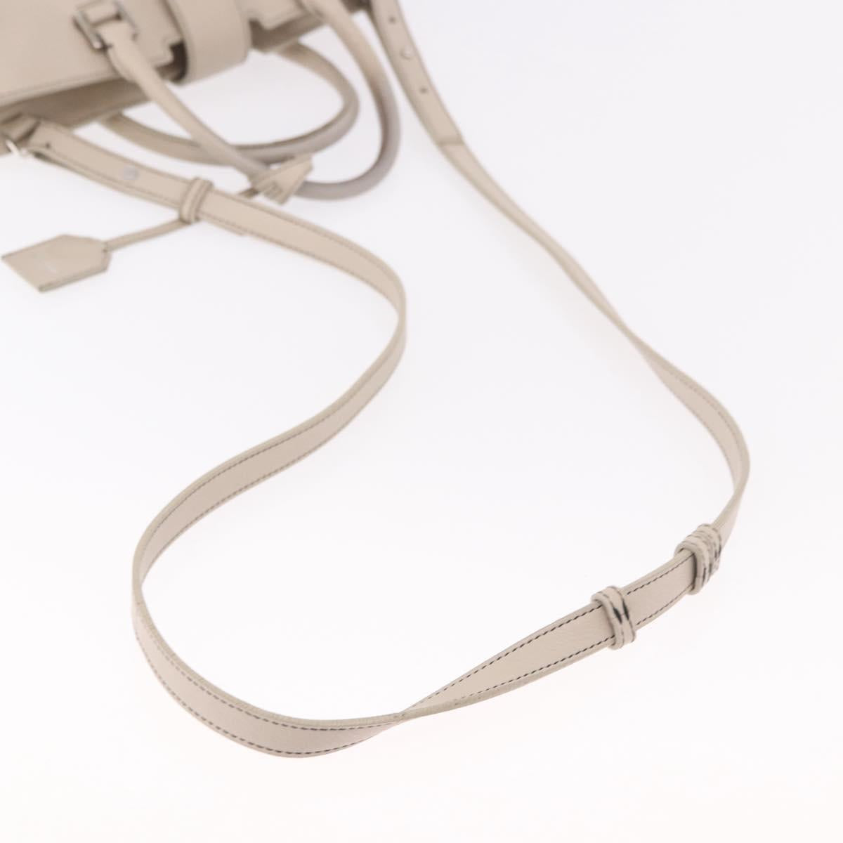 SAINT LAURENT Leather Baby Cabas Hand Bag 2way Auth 187980A