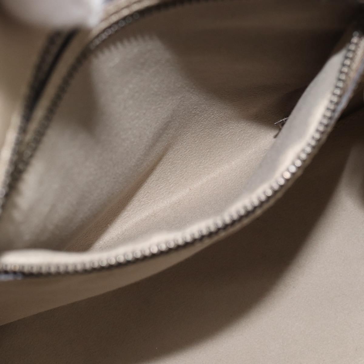 CELINE Luggage Micro Shopper Hand Bag Leather Beige Auth 187981V
