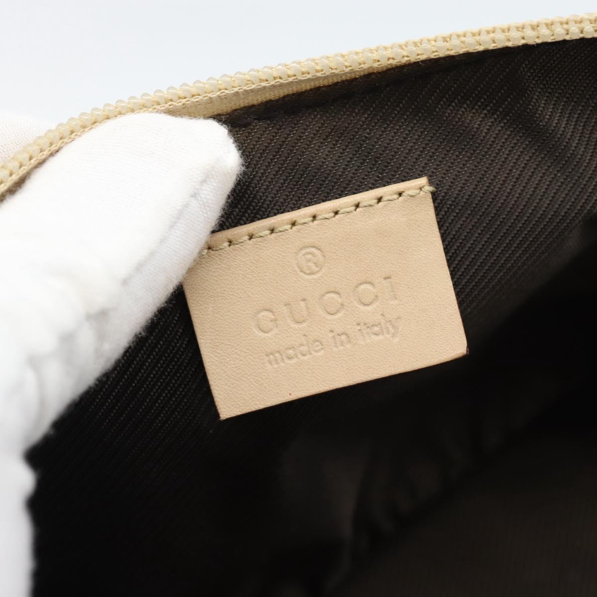 GUCCI GG Canvas Accessory Pouch Beige 07198 Auth 187983V