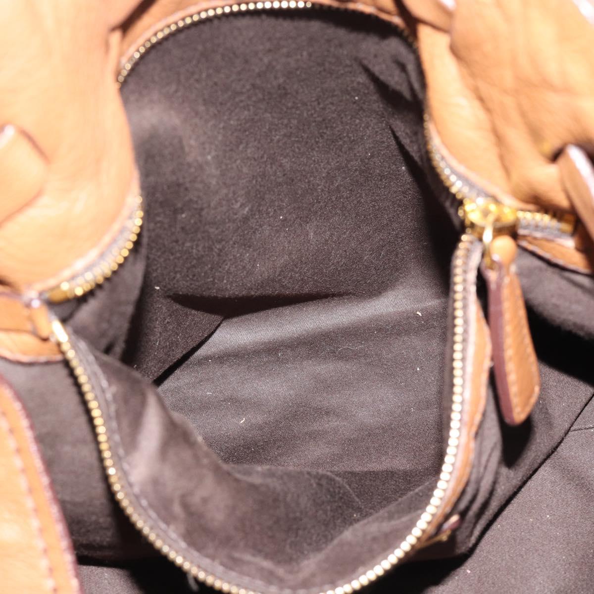 Miu Miu Leather Tote Bag Brown Auth 187989V
