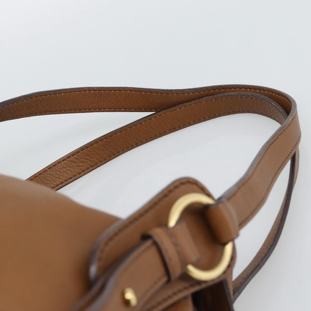 Miu Miu Leather Tote Bag Brown Auth 187989V