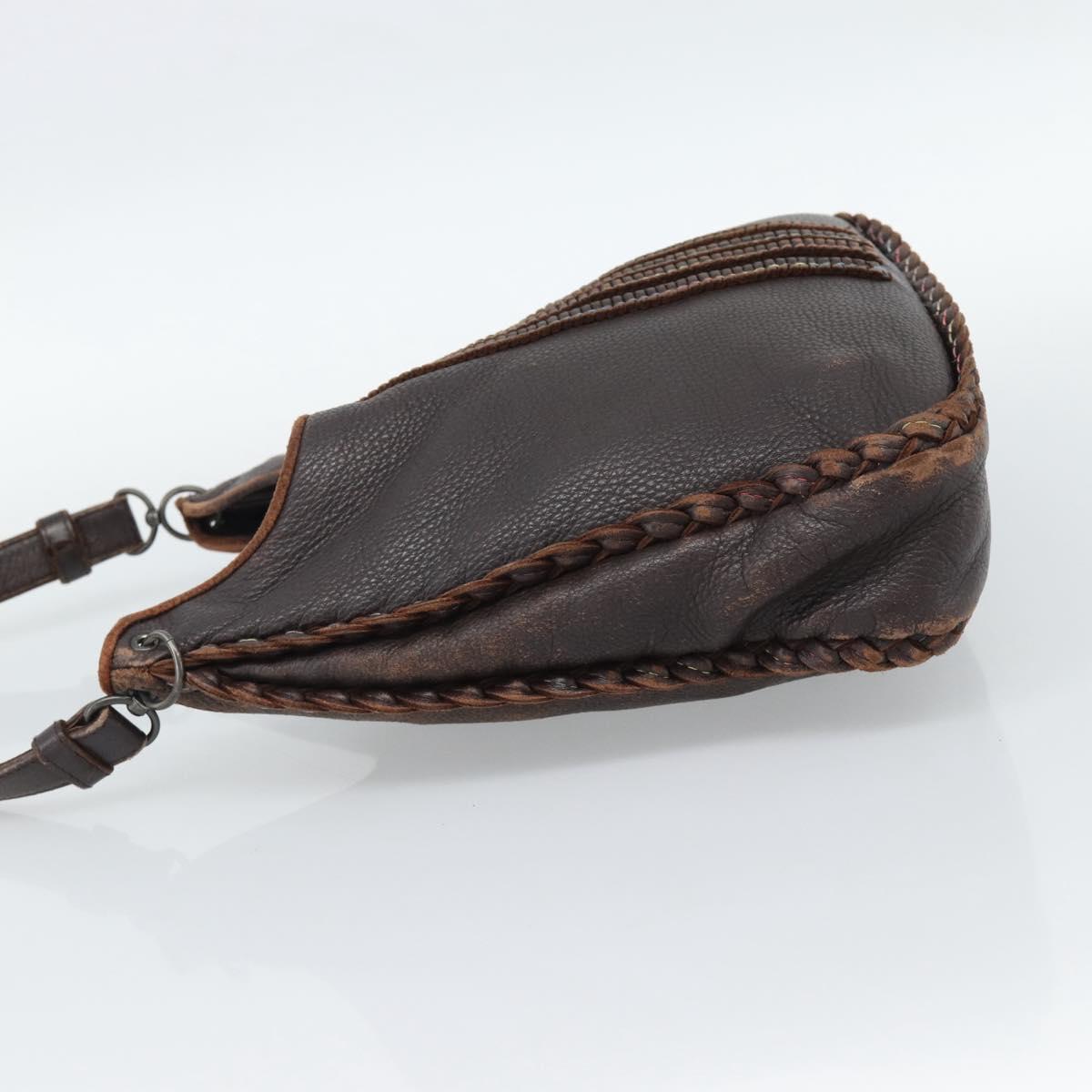 BOTTEGA VENETA Shoulder Bag Leather Brown Auth 187990