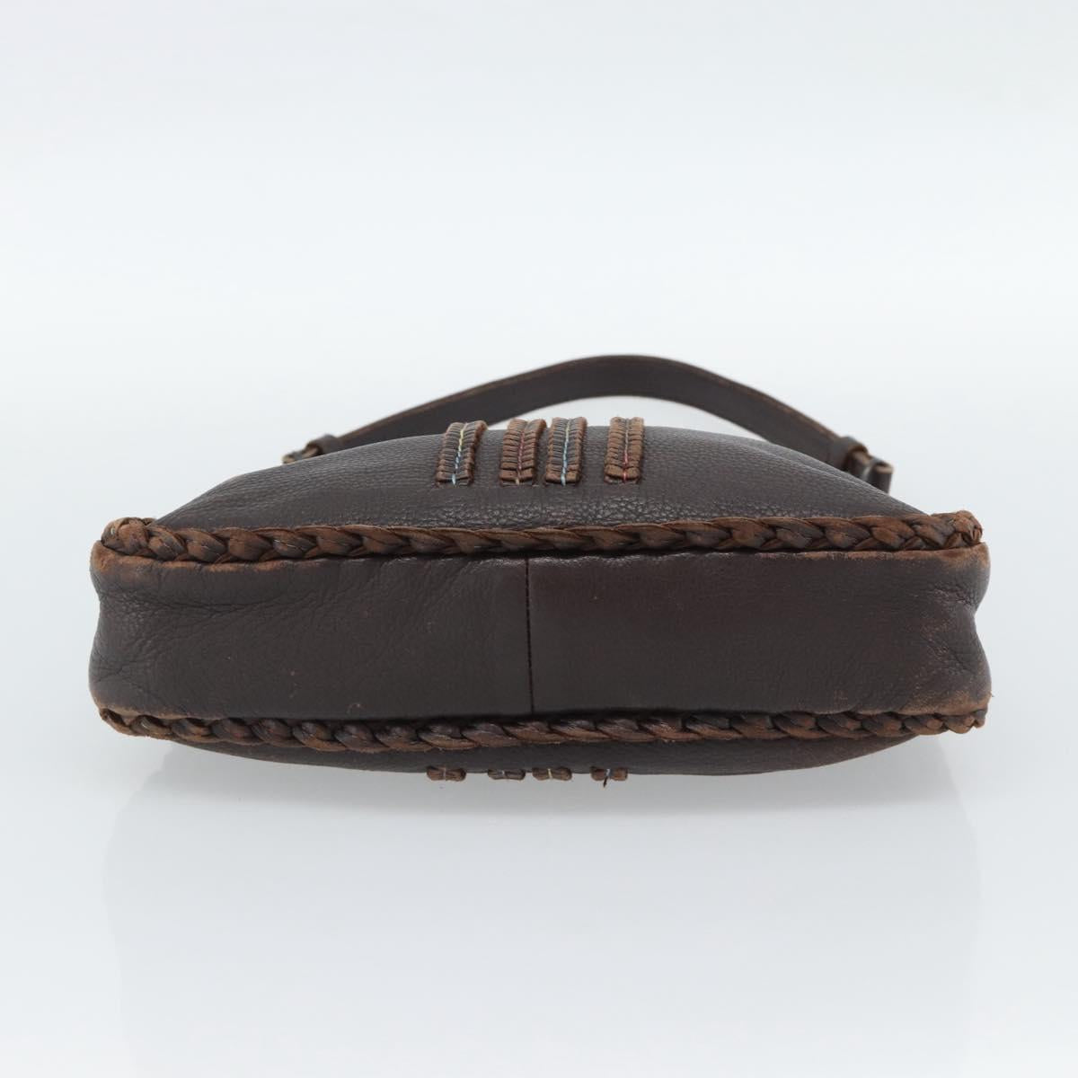 BOTTEGA VENETA Shoulder Bag Leather Brown Auth 187990