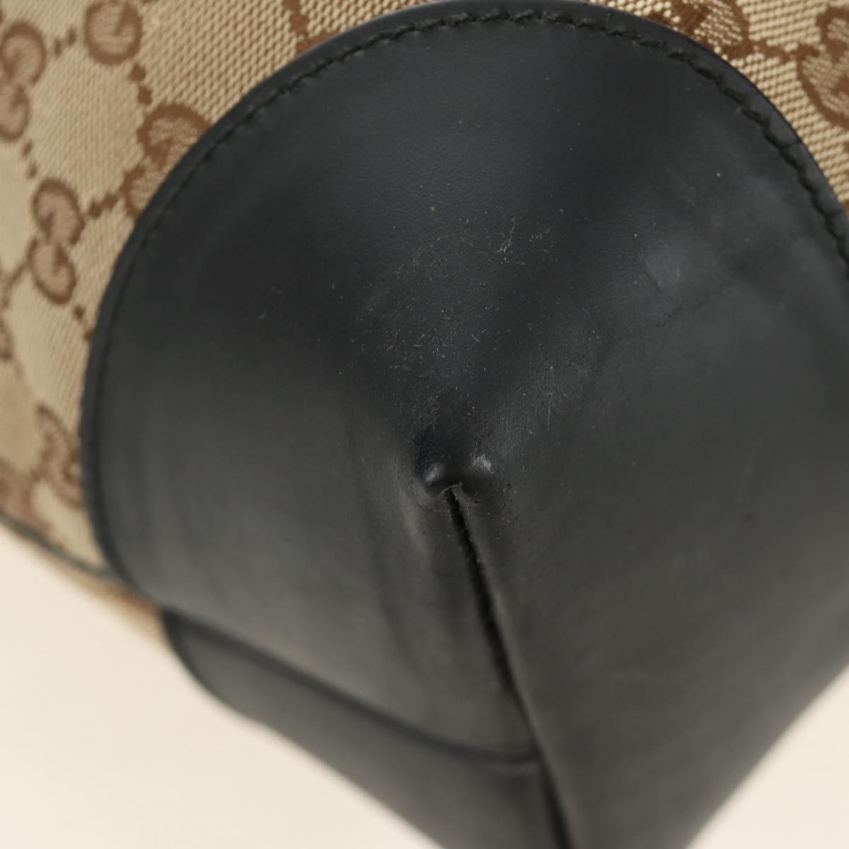 GUCCI GG Canvas Tote Bag 2way Beige Gold 296875 Auth 187995V