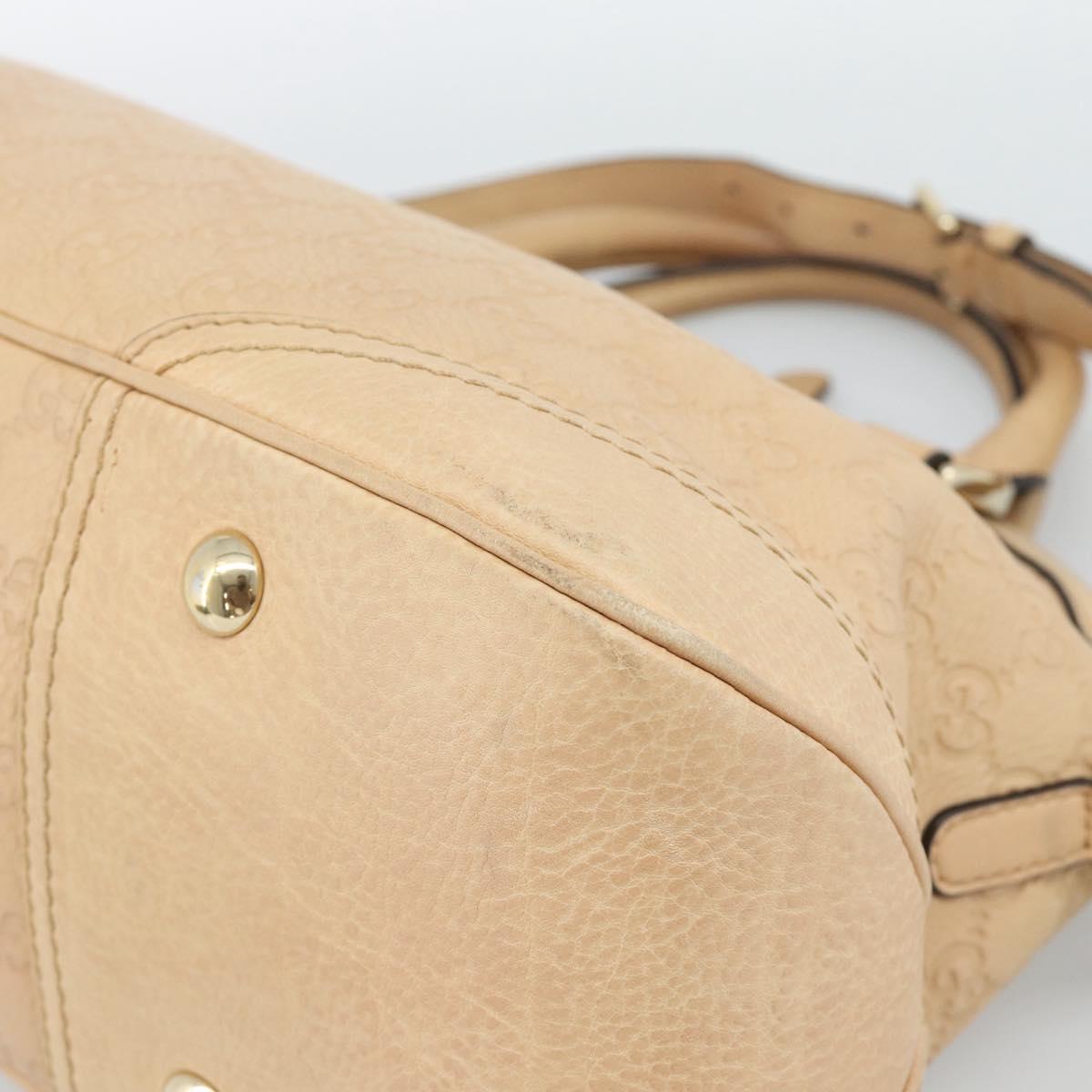 GUCCI Guccisima GG Diamante Horsebit Bag 2way Ivory Gold 247286 Auth 187997A