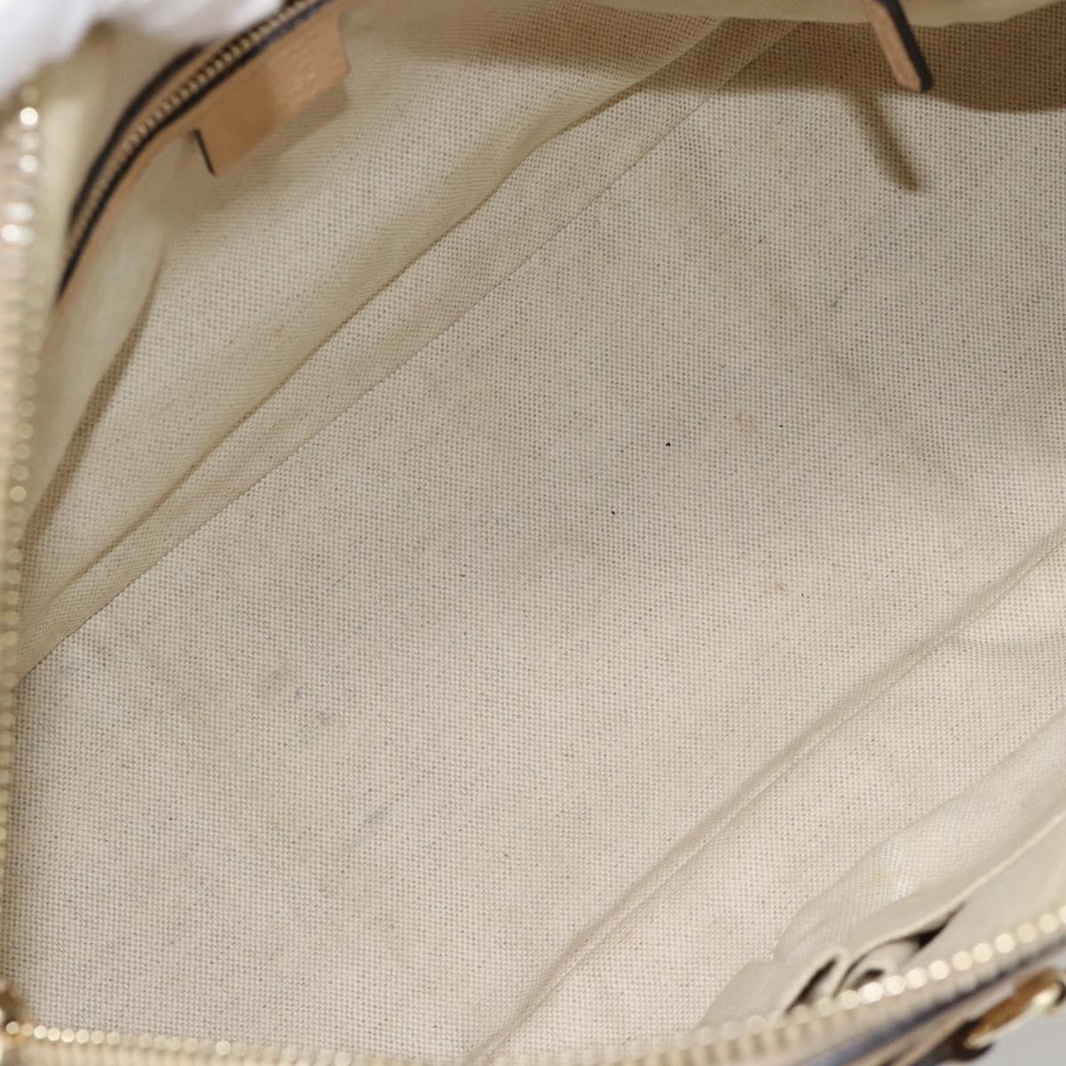GUCCI Guccisima GG Diamante Horsebit Bag 2way Ivory Gold 247286 Auth 187997A