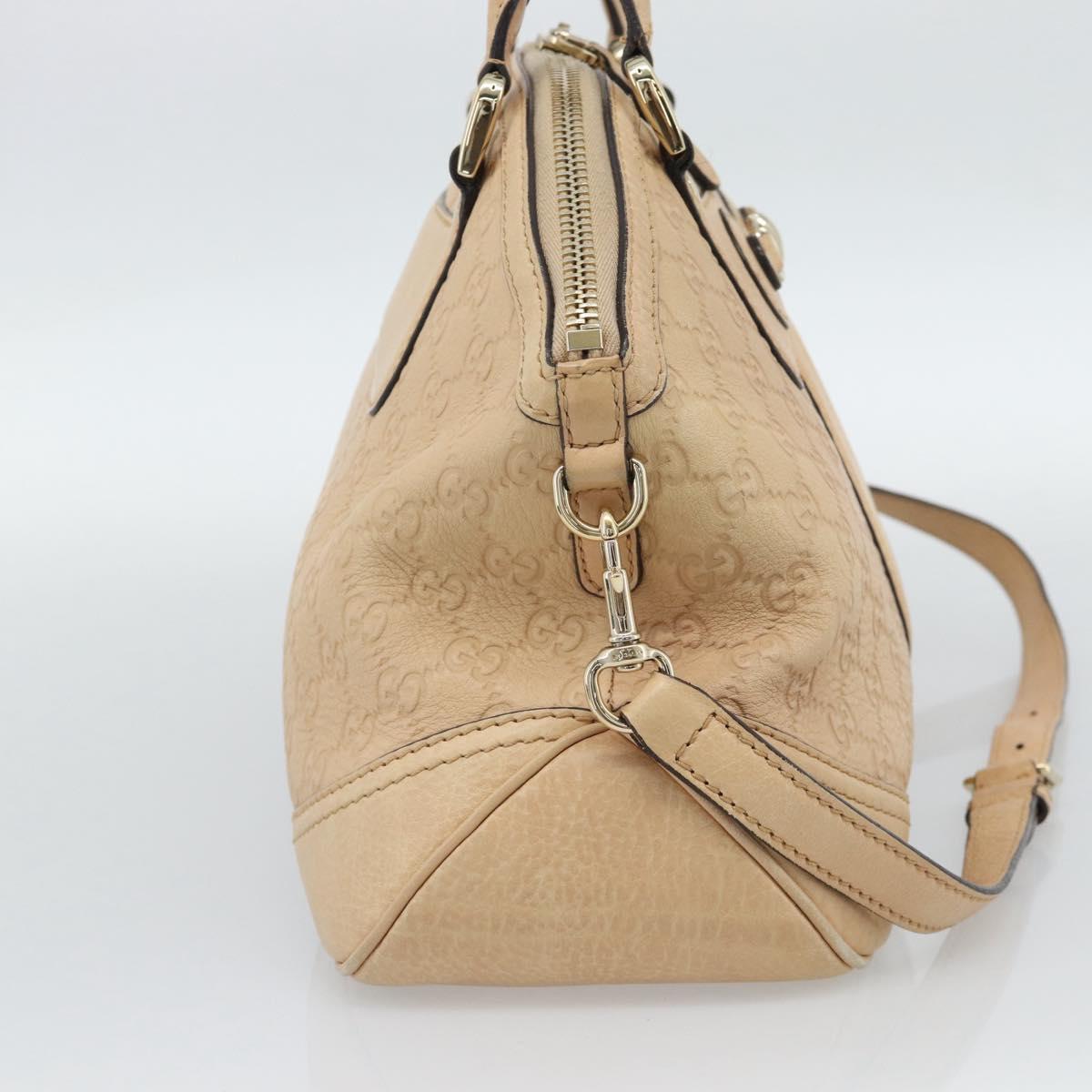 GUCCI Guccisima GG Diamante Horsebit Bag 2way Ivory Gold 247286 Auth 187997A