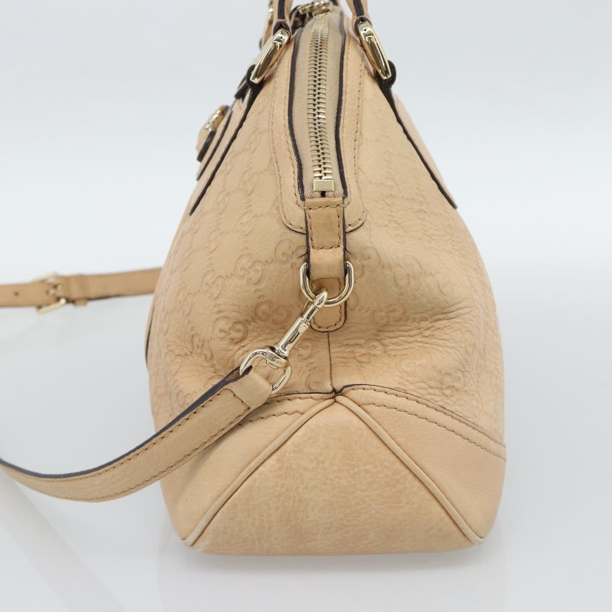 GUCCI Guccisima GG Diamante Horsebit Bag 2way Ivory Gold 247286 Auth 187997A