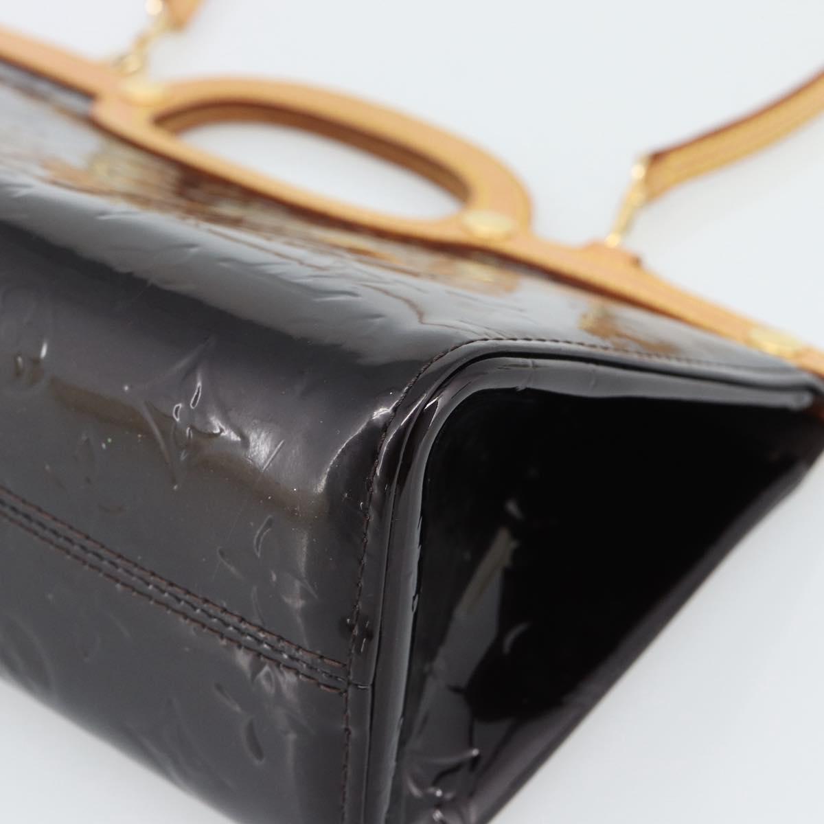 LOUIS VUITTON Vernis Roxbury Drive Hand Bag Amarante M91995 LV Auth 187998V