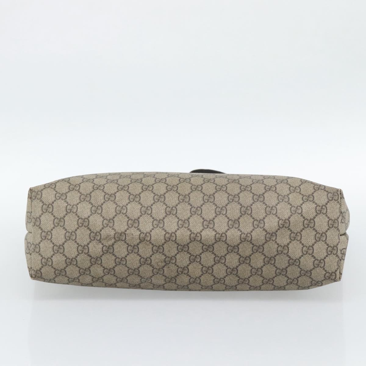 GUCCI GG Supreme Tote Bag PVC Beige 211137 Auth 188000