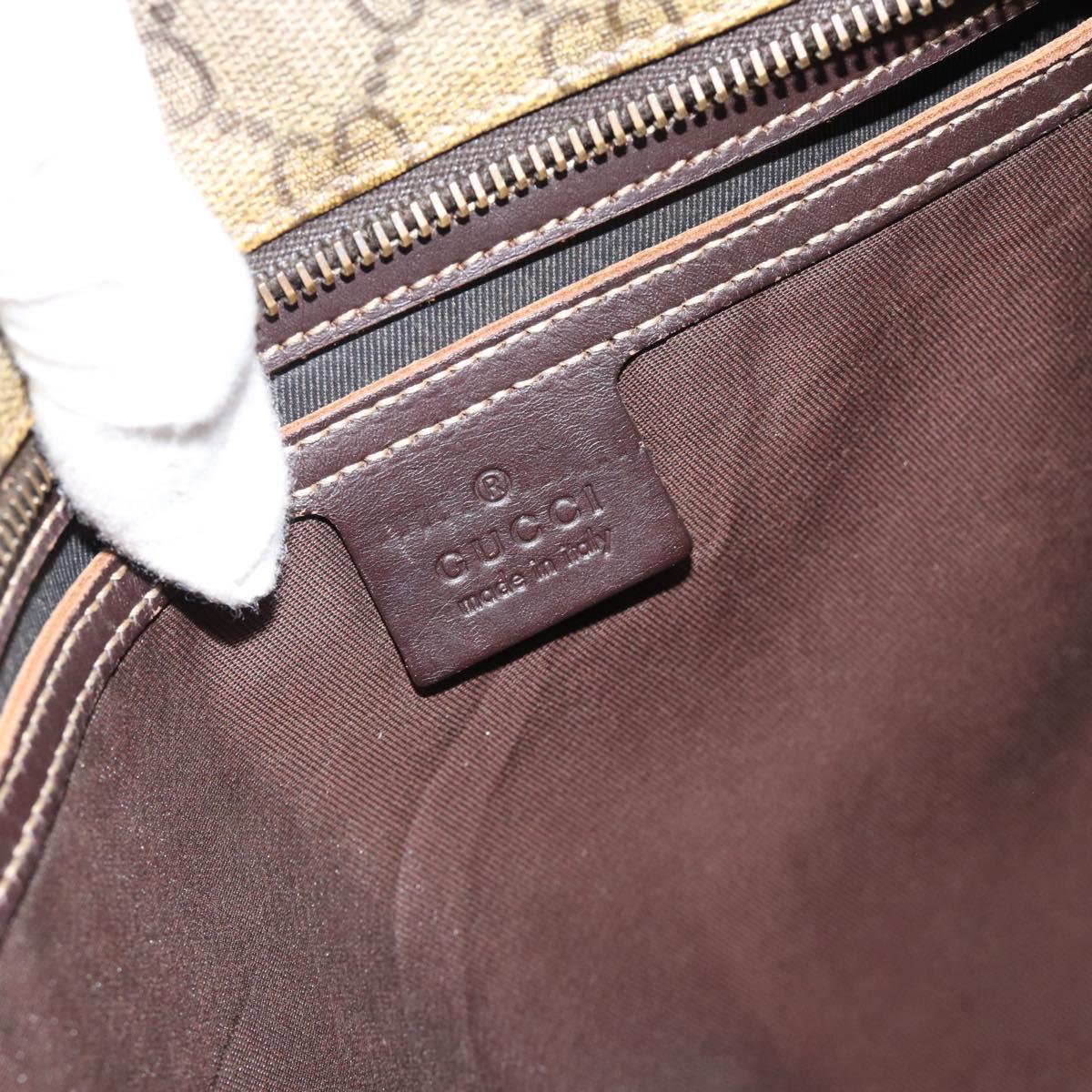 GUCCI GG Supreme Tote Bag PVC Beige 211137 Auth 188000