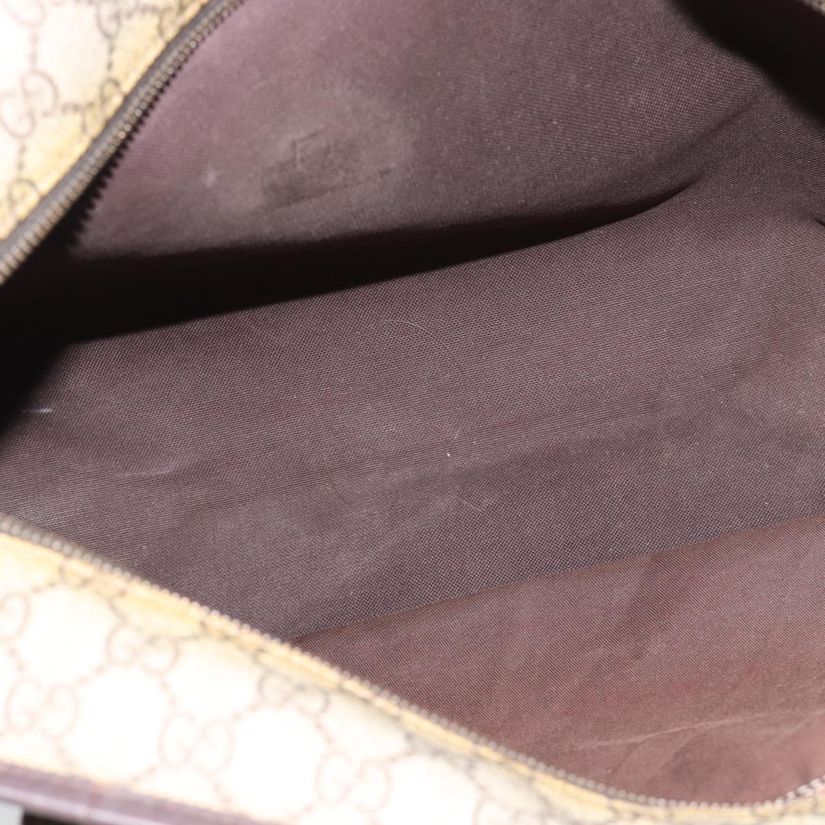 GUCCI GG Supreme Tote Bag PVC Beige 211137 Auth 188000